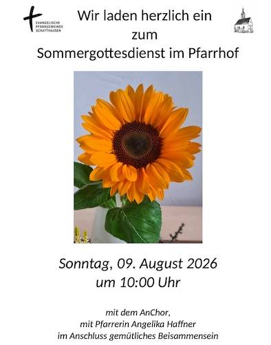 Sommergottesdienst im Pfarrhof Schatthausen